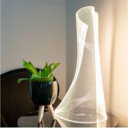 Altavola Design Cortina lampa stołowa 1x12 W przezroczysta-złota LA103/T_43_gold