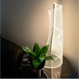 Altavola Design Cortina lampa stołowa 1x12 W przezroczysta-złota LA103/T_43_gold