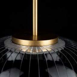 Altavola Design Vitrum lampa wisząca 3x7W LED czarny mat/satynowe złoto/przezroczysty LA104/CL3