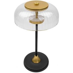 Altavola Design Vitrum lampa stołowa 1x7,2W LED czarny mat/złoty satynowy LA104/T