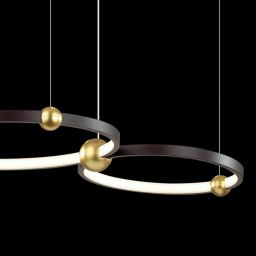 Altavola Design Aurora lampa wisząca 43W czarny mat/złoty satynowy LA110/P_40_3k_black