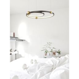 Altavola Design Aurora lampa wisząca 49W czarny mat/złoty satynowy LA110/P_50_3k_black
