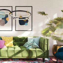 Altavola Design Aurora lampa wisząca ściemnialna 63 W czarna-złota LA111/P_50_3k_black_dimm