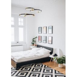 Altavola Design Aurora lampa wisząca 85W czarny mat/satynowe złoto LA112/P_50_3k_black