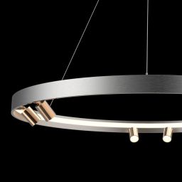 Altavola Design Spectra lampa wisząca 7x67 W złota-szary/popielaty LA114/P_90_6+1_grey_gold