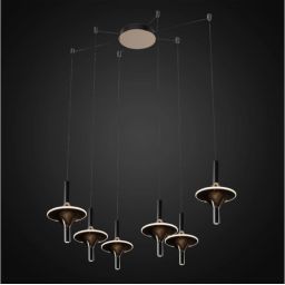 Altavola Design Spinoza lampa wisząca 6x54 W przezroczysta-złota LA120/CO6