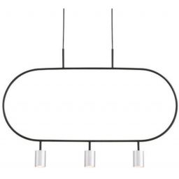 Altavola Design Luna lampa wisząca 3x3 W czarna-srebrna LPL338-SL