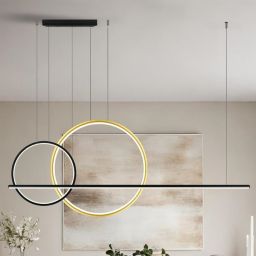 Altavola Design Linea No. 4 lampa wisząca 57 W czarna-złota LA087/P2X_60_40_150_3k_black_gold