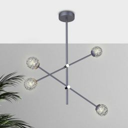 Apeti Paksos lampa wisząca 4x5 W grafitowa A0032-340