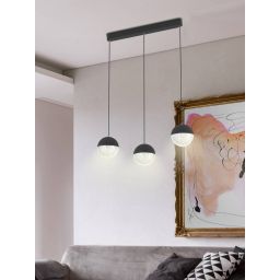 Apeti Furni lampa wisząca 3x5 W czarna A0031-330