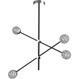 Apeti Paksos lampa wisząca 4x5 W czarna A0032-341