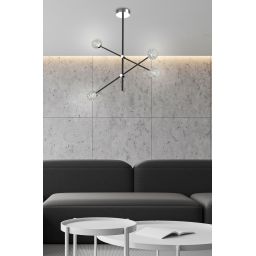 Apeti Paksos lampa wisząca 4x5 W czarna A0032-341