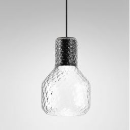 Aqform Modern Glass lampa wisząca 1x8 W czarna 59839-M930-D9-00-12