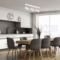 Argon Lagos lampa podsufitowa 3x5W biały/mosiądz 1475