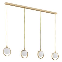 Argon Saturnia lampa wisząca 4x6W opal mat/złoty 1809