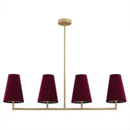 Argon Safiano lampa podsufitowa 4x15W złoty/bordowy 1829