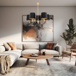 Argon Ponte Plus lampa podsufitowa 5x15W czarny/ciemny mosiądz 2107