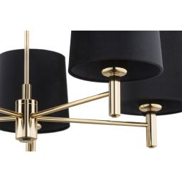 Argon Ponte Plus lampa podsufitowa 5x15W czarny/ciemny mosiądz 2107