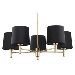 Argon Ponte Plus lampa podsufitowa 5x15W czarny/ciemny mosiądz 2107