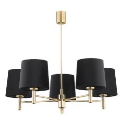 Argon Ponte Plus lampa podsufitowa 5x15W czarny/ciemny mosiądz 2107