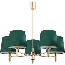 Argon Ponte Plus lampa podsufitowa 5x15W zielony/ciemny mosiądz 2145