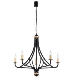 Argon Lorenzo lampa wisząca 5x7W czarny/złoty 2171