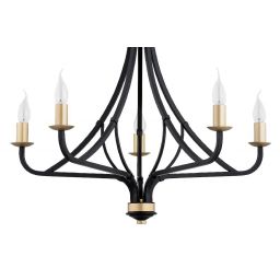 Argon Lorenzo lampa wisząca 5x7W czarny/złoty 2171