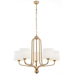 Argon Maranello lampa wisząca 5x15W biały/złoty 2172
