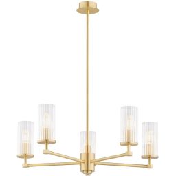 Argon Hampton lampa wisząca 5x7 W mosiądz 2177