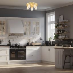 Argon Hampton lampa podsufitowa 5x7 W mosiądz 2178