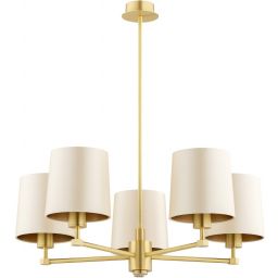 Argon Princeton lampa wisząca 5x15 W mosiądz 2187