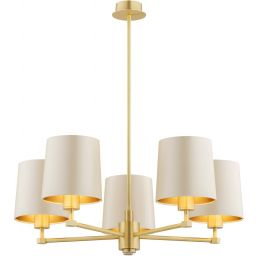 Argon Princeton lampa wisząca 5x15 W mosiądz 2187