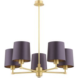 Argon Princeton lampa wisząca 5x15 W mosiądz 2188