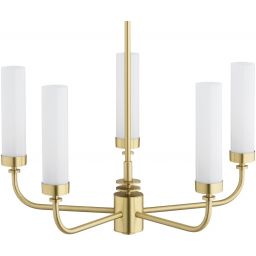 Argon Preston lampa wisząca 5x7 W biała-mosiądz 2195