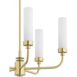 Argon Preston lampa wisząca 5x7 W biała-mosiądz 2195