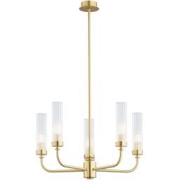 Argon Preston lampa wisząca 5x7 W mosiądz-przezroczysta 2196