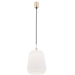 Argon Irun lampa wisząca 1x15W opal/mosiądz 4273