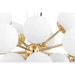 Argon Satelite Plus lampa wisząca 15x15W opal mat/mosiądz 5048