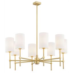 Argon Abruzzo lampa podsufitowa x7 W biała-mosiądz 5051