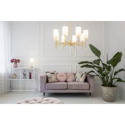 Argon Abruzzo lampa podsufitowa x7 W biała-mosiądz 5051