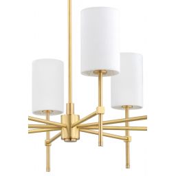 Argon Abruzzo lampa podsufitowa x7 W biała-mosiądz 5051