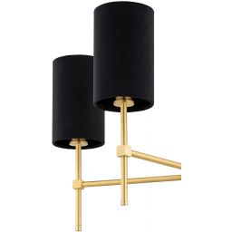 Argon Abruzzo lampa podsufitowa x7 W czarna-mosiądz 5052