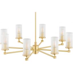 Argon Hampton lampa wisząca 8x7 W mosiądz 5066