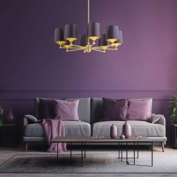 Argon Princeton lampa wisząca 8x15 W mosiądz 5072