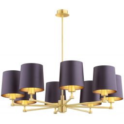 Argon Princeton lampa wisząca 8x15 W mosiądz 5072