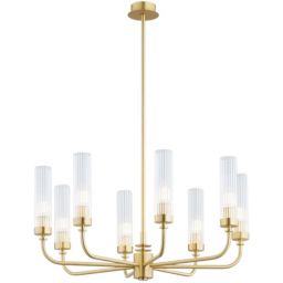 Argon Preston lampa wisząca 8x7 W mosiądz-przezroczysta 5082