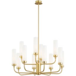 Argon Preston lampa wisząca 12x7 W biała-mosiądz 5085