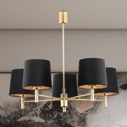 Argon Ponte Plus lampa podsufitowa 5x15W czarny/ciemny mosiądz 2107