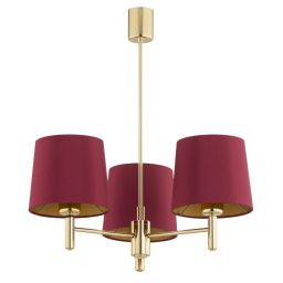 Argon Ponte Plus lampa podsufitowa 3x15W czerwony/mosiądz 6266