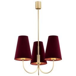 Argon Safiano lampa podsufitowa 3x15W bordowy/złoty 6270